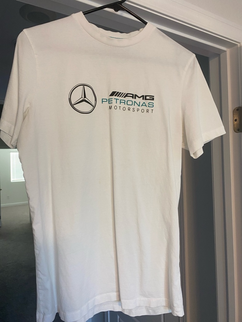 Men's F1 Mercedes White T-Shirt Medium